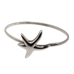 Hogan & Bolas Sterling Silver Starfish Bangle Bracelet #21006